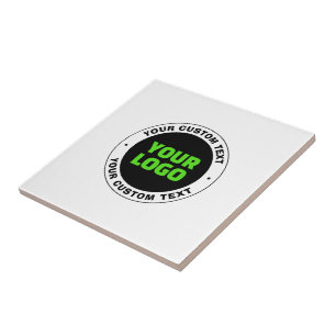 Add Your Own Business Logo or Uploaded Design Ceramic Tile