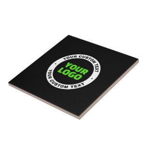 Add Your Own Business Logo or Uploaded Design Ceramic Tile