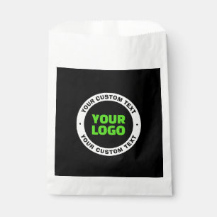 Add Your Own Business Logo or Uploaded Design Favor Bag