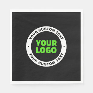Add Your Own Business Logo or Uploaded Design Napkins