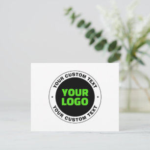 Add Your Own Business Logo or Uploaded Design Note Card