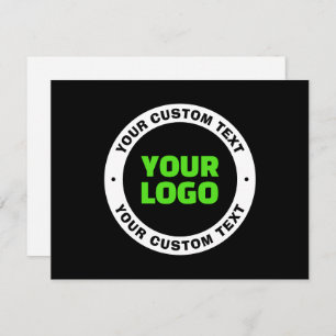 Add Your Own Business Logo or Uploaded Design Note Card