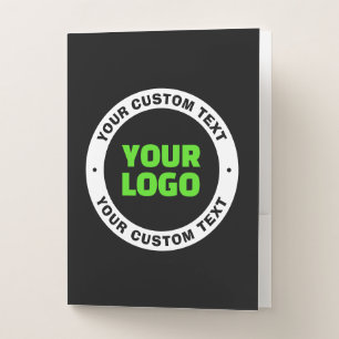 Add Your Own Business Logo or Uploaded Design Pocket Folder