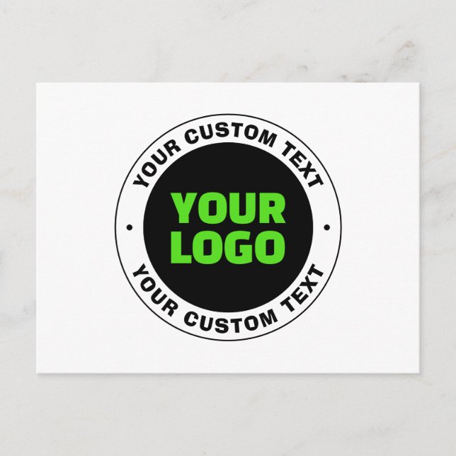 Add Your Own Business Logo or Uploaded Design Postcard (Front)