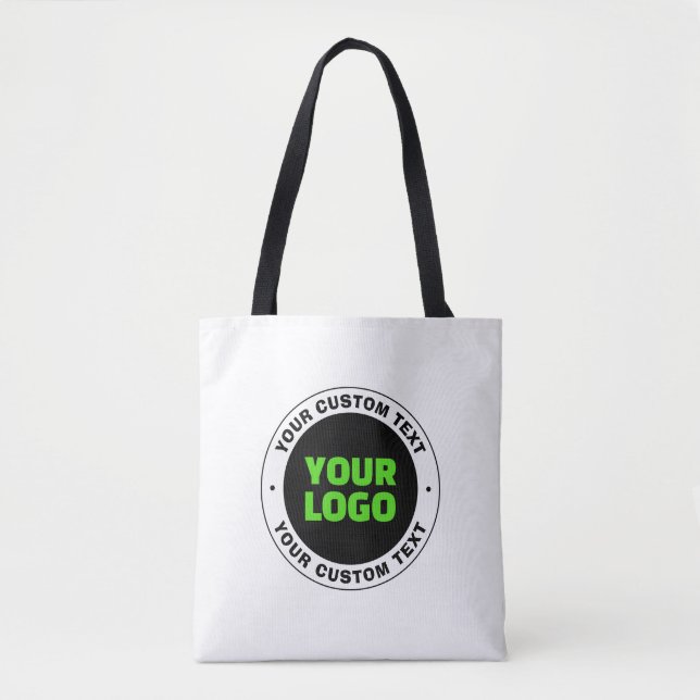 Add Your Own Business Logo or Uploaded Design Tote Bag (Front)