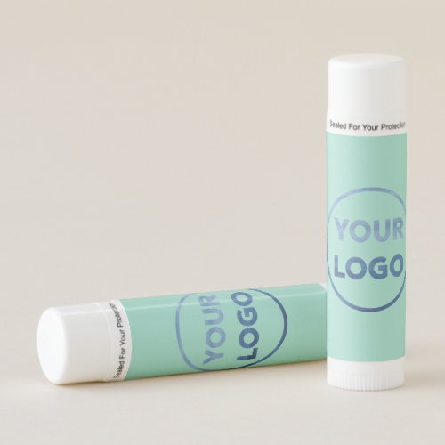 Add Your Own Company Logo on Light Green Lip Balm