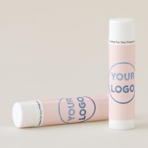 Add Your Own Company Logo on Pink Lip Balm