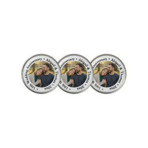 Add Your Own Couple Photo 10th Wedding Anniversary Golf Ball Marker
