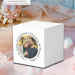 Add Your Own Couple Photo 15th Wedding Anniversary Favor Boxes