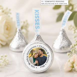 Add Your Own Couple Photo 15th Wedding Anniversary Hershey®'s Kisses®