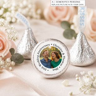 Add Your Own Couple Photo 25th Wedding Anniversary Hershey®'s Kisses®