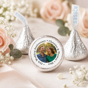 Add Your Own Couple Photo 25th Wedding Anniversary Hershey®'s Kisses®