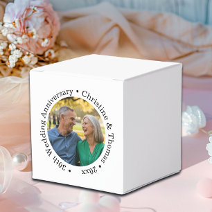 Add Your Own Couple Photo 30th Wedding Anniversary Favor Boxes