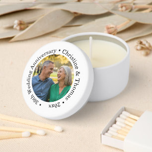 Add Your Own Couple Photo 30th Wedding Anniversary Mini Candle Favors