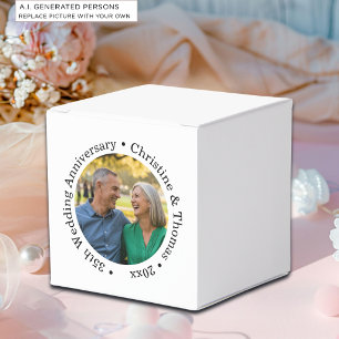 Add Your Own Couple Photo 35th Wedding Anniversary Favor Boxes