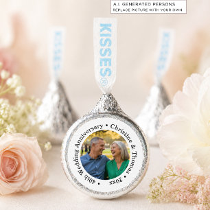 Add Your Own Couple Photo 40th Wedding Anniversary Hershey®'s Kisses®
