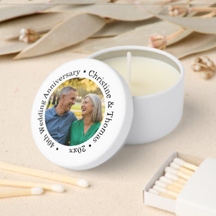 Add Your Own Couple Photo 40th Wedding Anniversary Mini Candle Favors