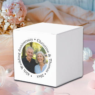 Add Your Own Couple Photo 45th Wedding Anniversary Favor Boxes