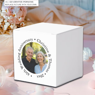 Add Your Own Couple Photo 45th Wedding Anniversary Favor Boxes