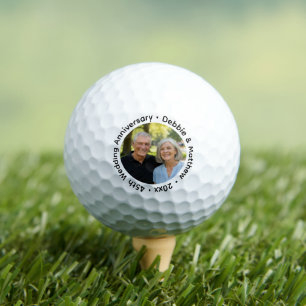 Add Your Own Couple Photo 45th Wedding Anniversary Golf Balls