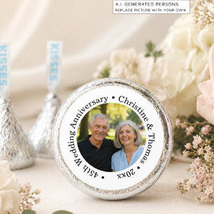 Add Your Own Couple Photo 45th Wedding Anniversary Hershey®'s Kisses®