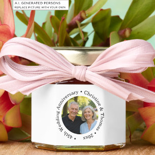 Add Your Own Couple Photo 45th Wedding Anniversary Honey Jar Favors