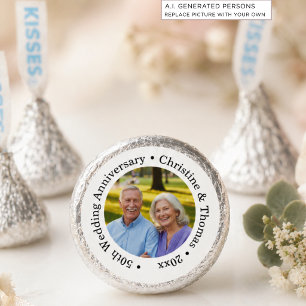 Add Your Own Couple Photo 50th Wedding Anniversary Hershey®'s Kisses®