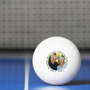 Add Your Own Couple Photo 50th Wedding Anniversary Ping Pong Ball