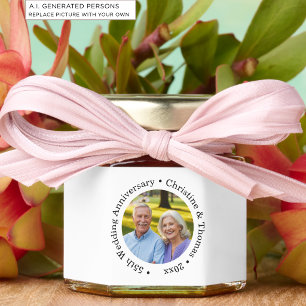 Add Your Own Couple Photo 55th Wedding Anniversary Honey Jar Favors