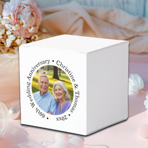Add Your Own Couple Photo 60th Wedding Anniversary Favor Boxes