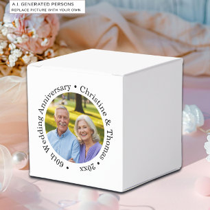 Add Your Own Couple Photo 60th Wedding Anniversary Favor Boxes