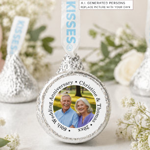 Add Your Own Couple Photo 60th Wedding Anniversary Hershey®'s Kisses®