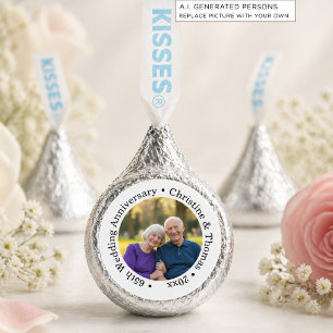 Add Your Own Couple Photo 65th Wedding Anniversary Hershey®'s Kisses®