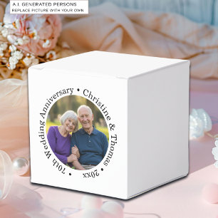 Add Your Own Couple Photo 70th Wedding Anniversary Favor Boxes