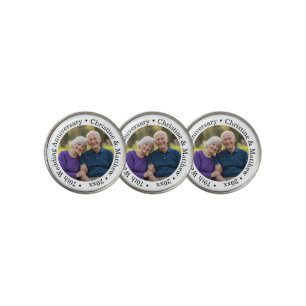 Add Your Own Couple Photo 70th Wedding Anniversary Golf Ball Marker