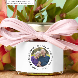 Add Your Own Couple Photo 70th Wedding Anniversary Honey Jar Favors