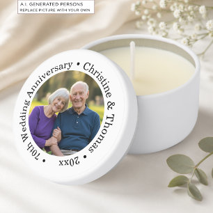 Add Your Own Couple Photo 70th Wedding Anniversary Mini Candle Favors