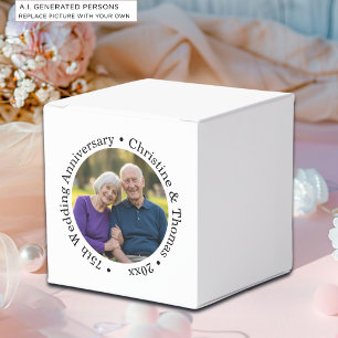 Add Your Own Couple Photo 75th Wedding Anniversary Favor Boxes
