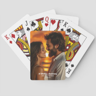 Add Your Own Couple Photo Wedding Anniversary Poker Cards