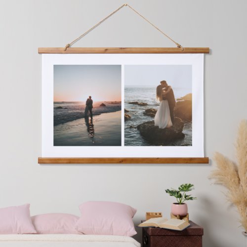 Add Your Own Custom 2 Photo Collage Hanging Tapestry