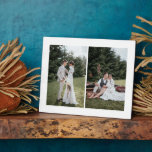 Add Your Own Custom 2 Photo Collage Plaque<br><div class="desc">Modern and elegant design printed Add Your Own Custom 2 Photo Collage Plaque that can be customized with your text. Check out the Graphic Art Design store for other products that match this design!</div>
