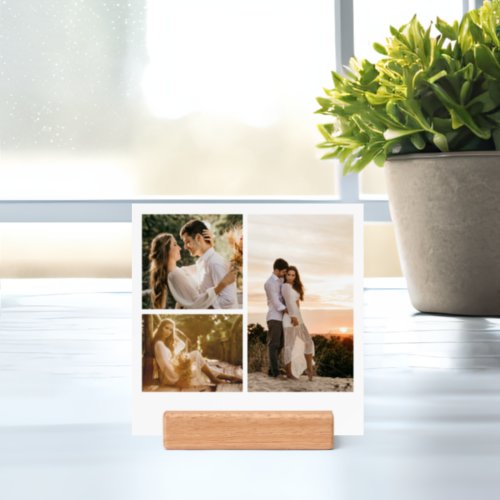 Add Your Own Custom 3 Photo Collage Square Holder