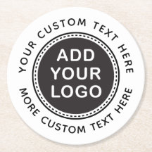 Add your own custom business logo and text