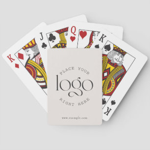 Add Your Own Custom Business Logo Simple Modern Poker Cards