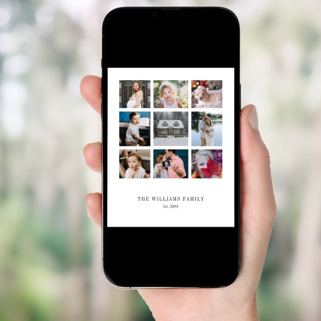 Add Your Own Custom Family 9 Photo Collage Poster (Front Digital)