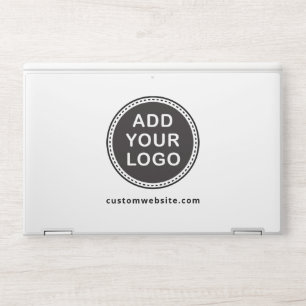 Add your own custom logo and text HP laptop skin