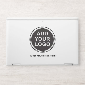 Add your own custom logo and text HP laptop skin