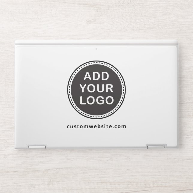 Add your own custom logo and text HP laptop skin (Front)