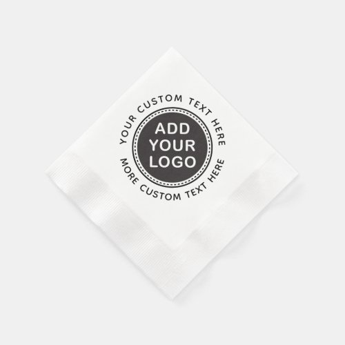 Add your own custom logo and text napkins