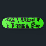 Add Your Own Custom Name Personalized Neon Green Skateboard<br><div class="desc">Add Your Own Custom Name Personalized Skateboard features your personalized name in modern black typography on a simple neon green background. Personalize by editing the text in the text box provided. Give a custom made gift, personalized skateboard to your favorite skateboarder for Christmas, birthday or your BFF. Designed by ©Evco...</div>